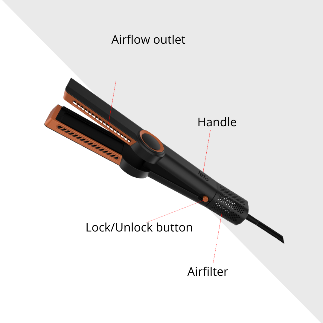 Leto Hairstrait Straightener - 2 unique functions