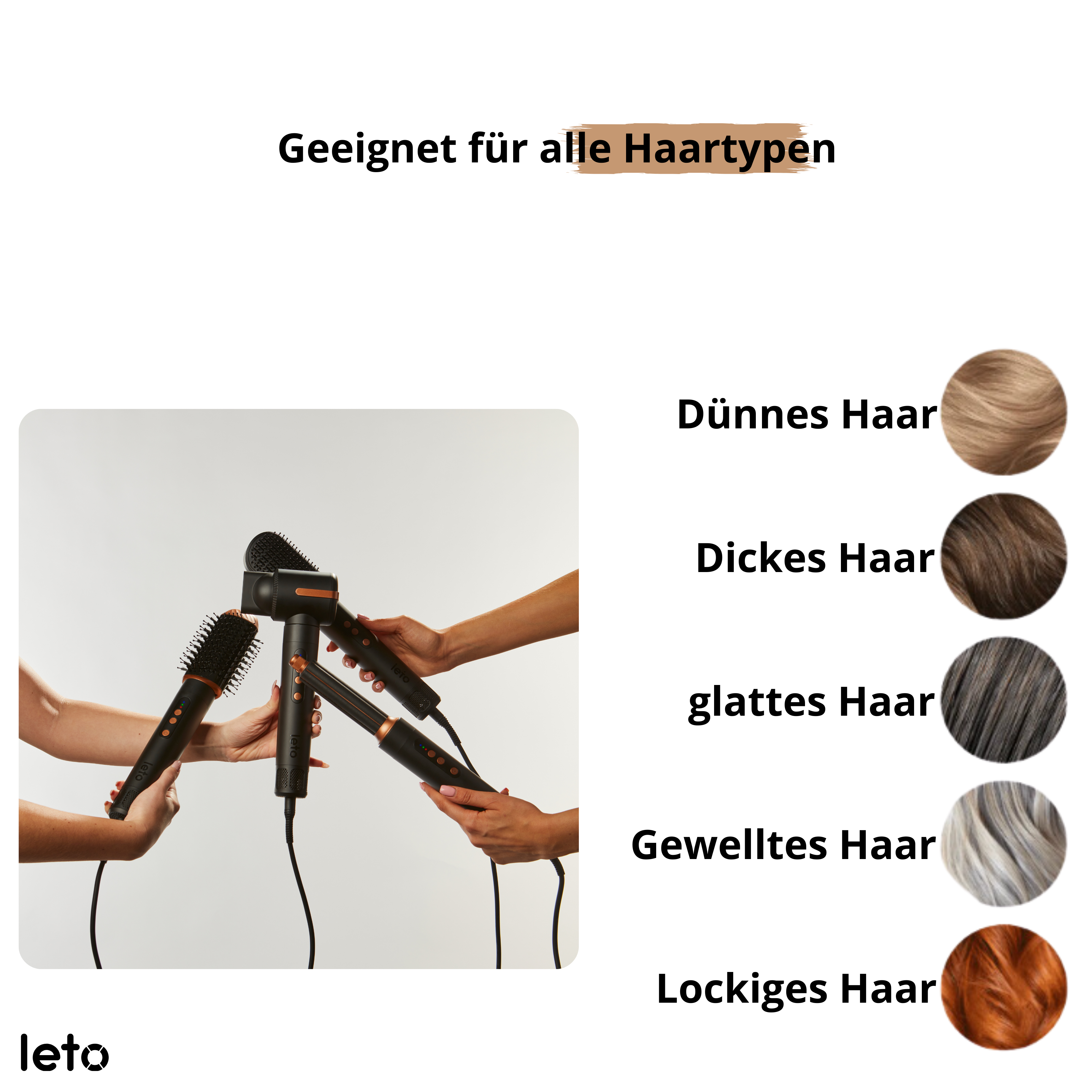 Leto Hairstrait - 2 einzigartige Funktionen