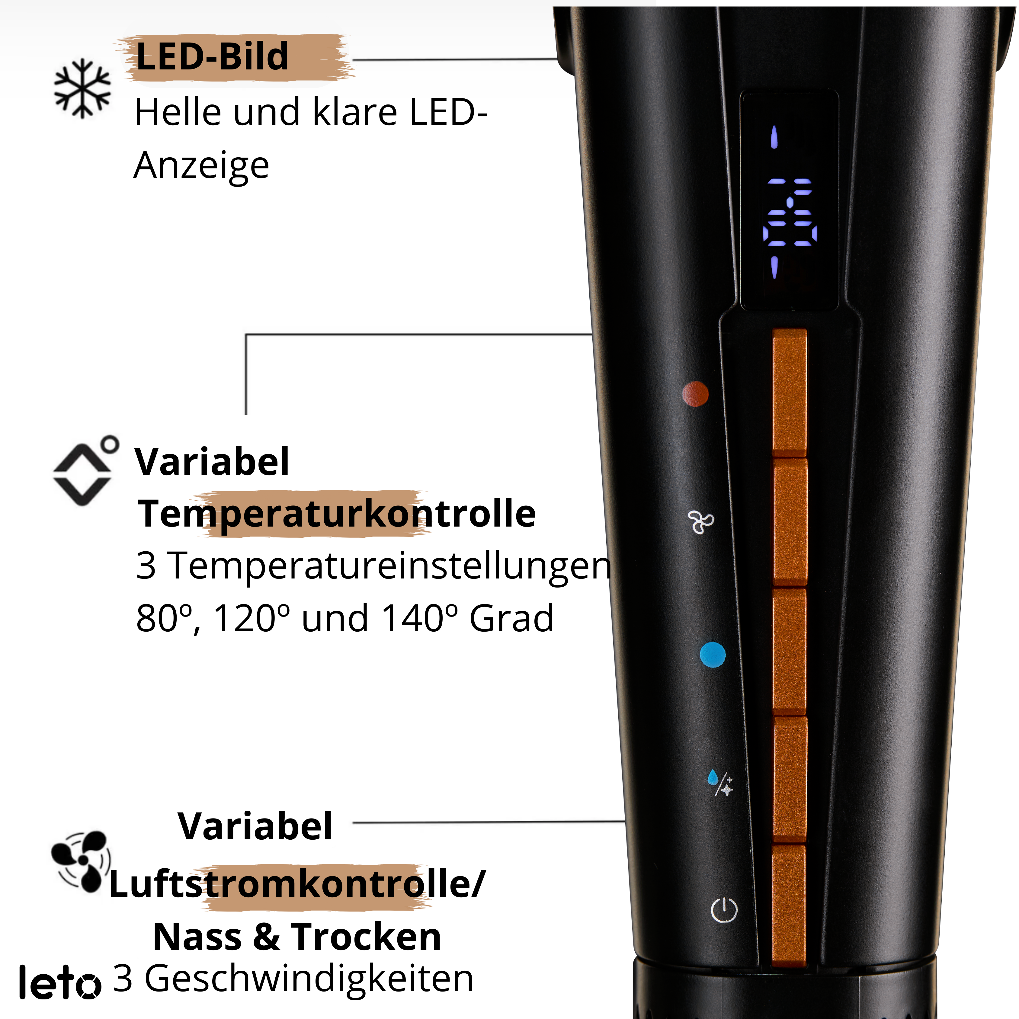 Leto Hairstrait - 2 einzigartige Funktionen