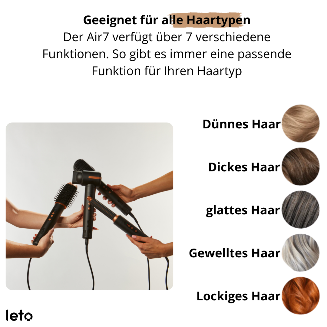 Leto Air7 Airstyler - 7 einzigartige Funktionen