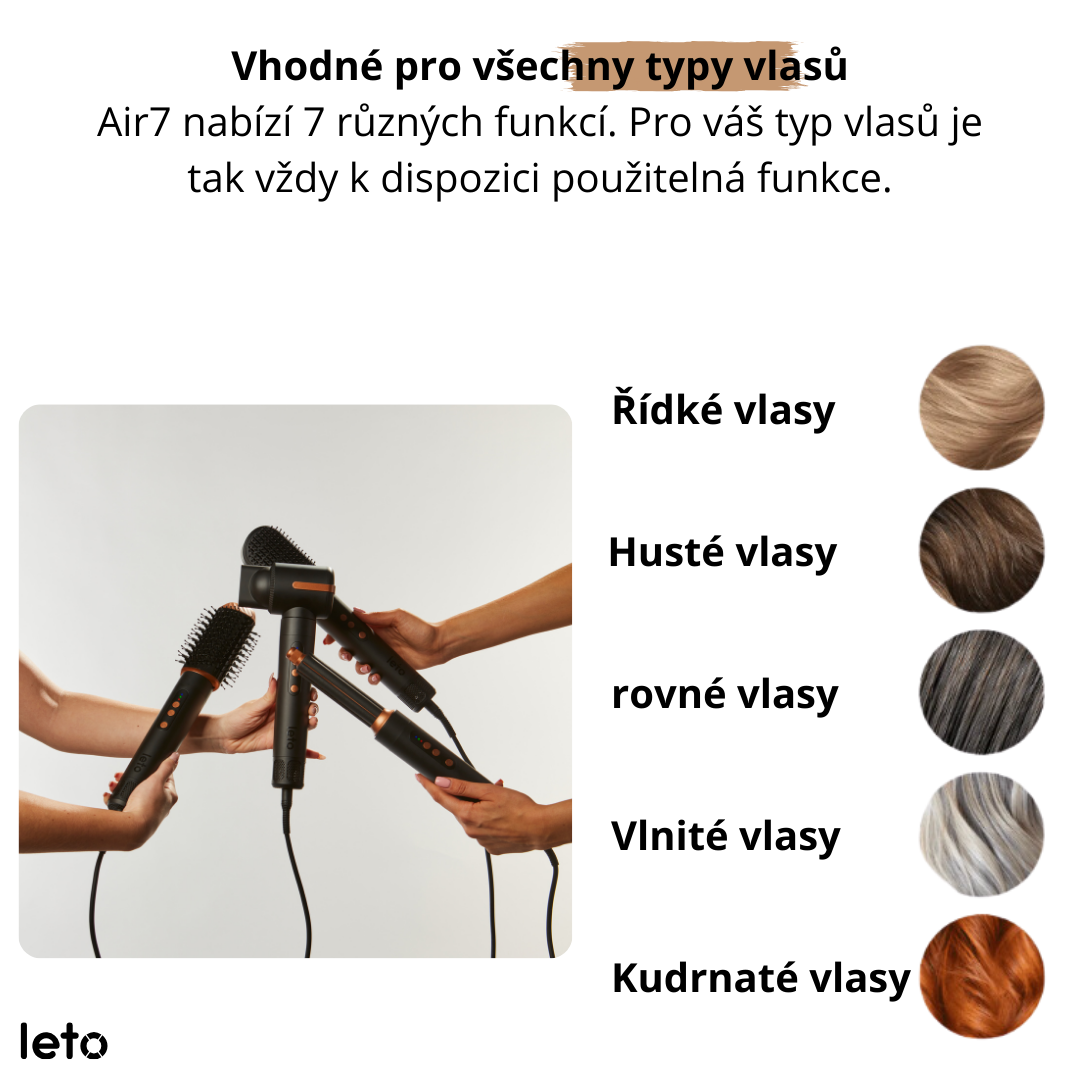 Leto Air7 Airstyler - 7 jedinečných funkcí